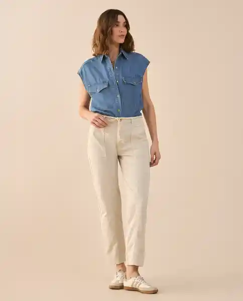 Pantalón Crudo Nevisca Claro Talla 14 631G015 Esprit