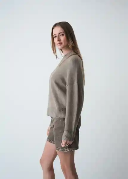 Tejido Mujer Gris Rocoso Claro Talla M Naf Naf