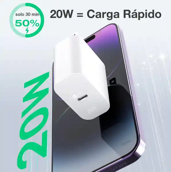 1Hora Adaptador USB-C 20W Blanco