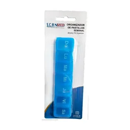 Scanmed Organizador de Pastillas Semanal Azul