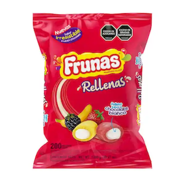 Frunas Caramelo Relleno de Chocolate Blanco Sabores Surtidos