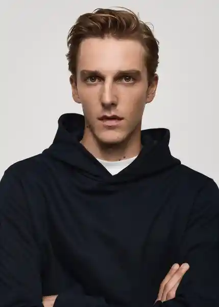 Sudadera Bola Navy Talla XL Hombre Mango