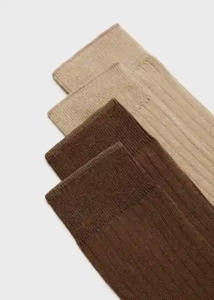 Pack Calcetines Birip Beige Talla 42 Hombre Mango