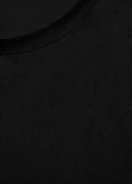 Camiseta Strech Negro Talla L Hombre Mango