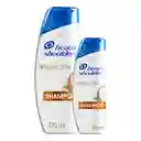 Shampoo Head Shoulders Hidratacion Aceite de Coco Control Caspa 375 ml + Shampoo Head Shoulders Hidratacion Aceite de Coco Control Caspa Champu Head and Shoulders 180 ml