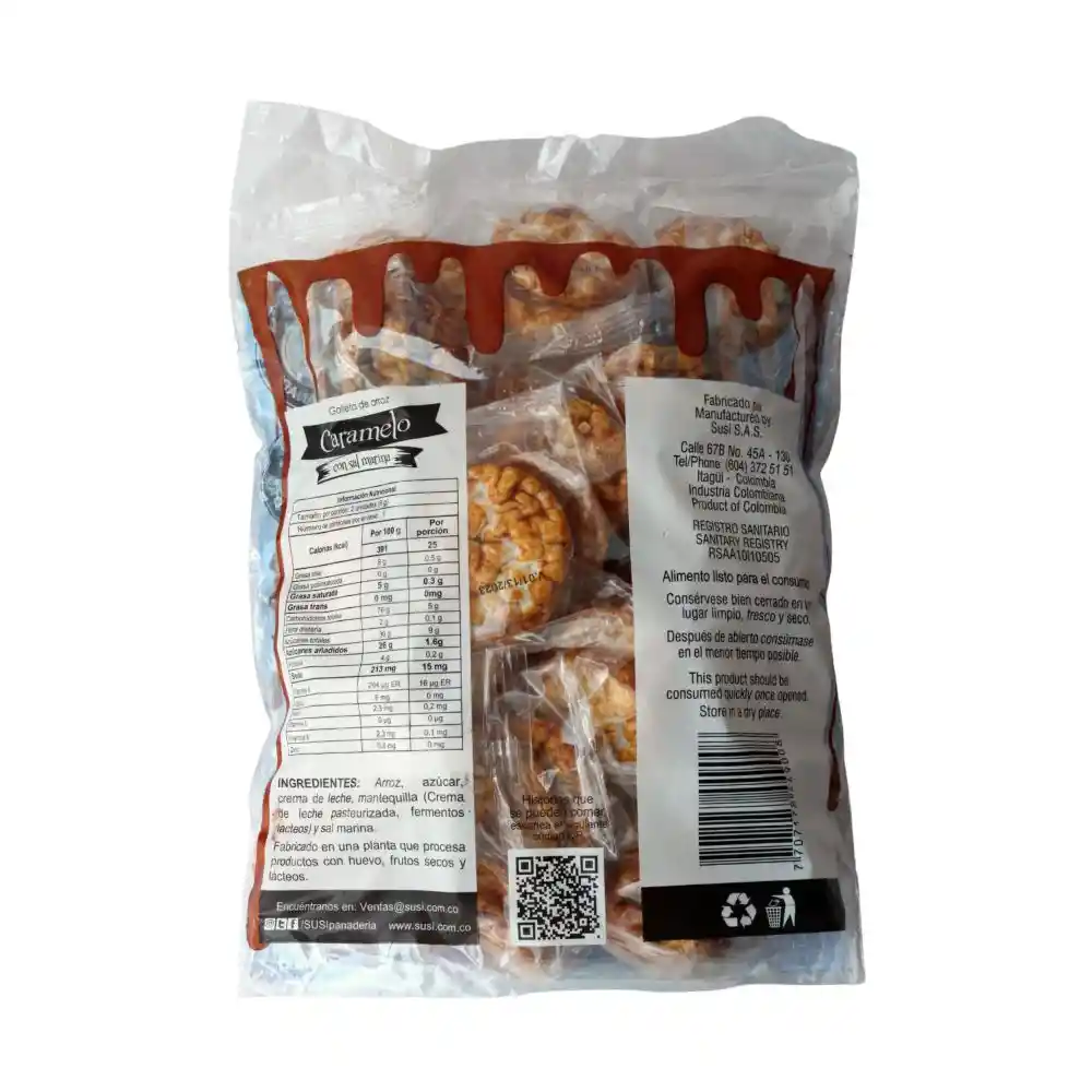 Susi Galleta Arroz Caramelo150 Gr