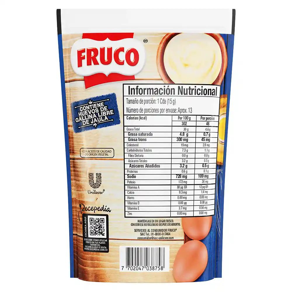 Salsa de Mayonesa Fruco doypack 190G