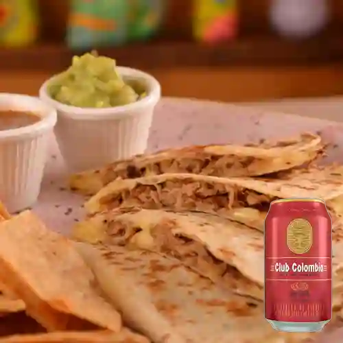 Combo Quesadillas + Club col. Roja Lta 330ml