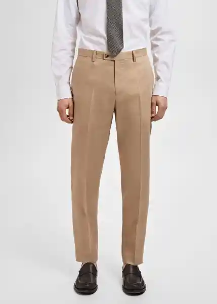 Pantalón Amalfi Beige Talla 46 Hombre Mango