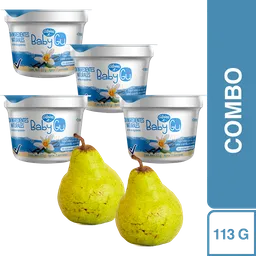 Combo Baby gu Yogurt Entero Sin Dulce Vainilla + Pera Verde