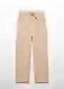 Pantalón Pijama Clowe Beige Talla S Mujer Mango