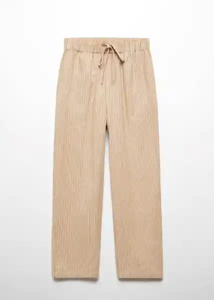 Pantalón Pijama Clowe Beige Talla S Mujer Mango