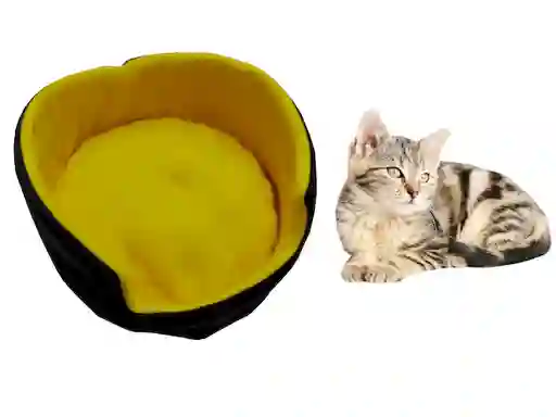 Cama Doble Faz Para Gatos Pequeña Amarillo