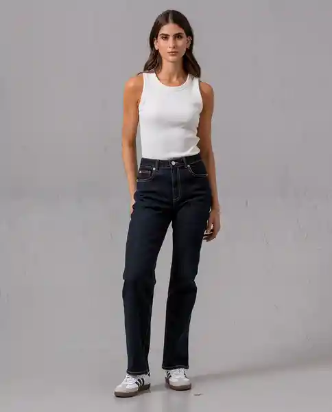 Jean Staight Mujer Azul Prusia Oscuro T 8 90748 Rifle