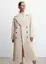 Abrigo Habana Piedra Talla L Mujer Mango