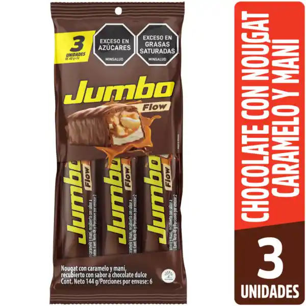 Jumbo Barra de Chocolate Flow con Caramelo y Maní