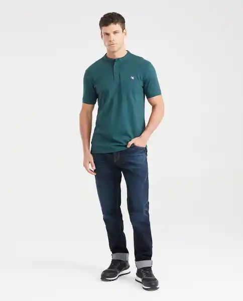 Camiseta Polo Ner# Neck Verde Nafta Ultra Oscuro XS Chevignon