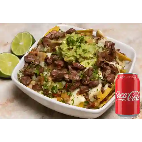 Combo Nachos de Carne Asada +Cocacola Orig 330 ml