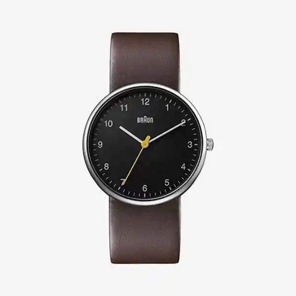 Inkanta Reloj Tablero Negro Cuero Cafe Bn0231