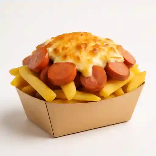 Salchipapa Gratinada