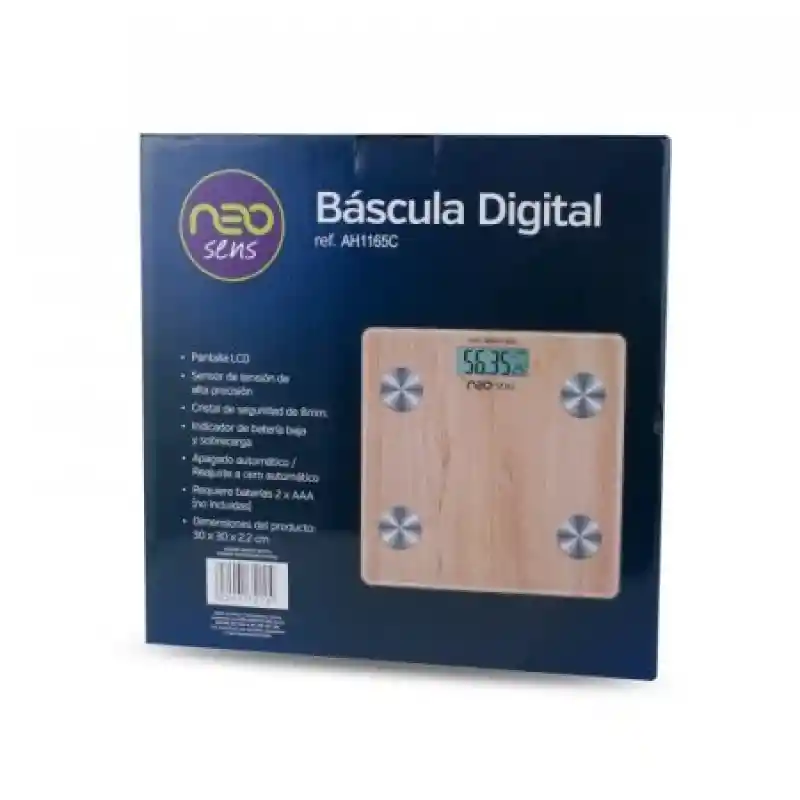 Neo Sens Báscula Digital Wood Ah1165C