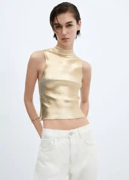 Top Alien Oro Talla 18 Mujer Mango