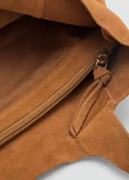 Bolso M Curry Cuero Talla 99 Mujer Mango