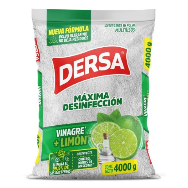 As Detergente Polvo Multiusos Vinagre Limón 4000 g