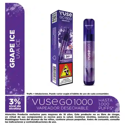 Vuse go Vapeador Grape Ice 1000