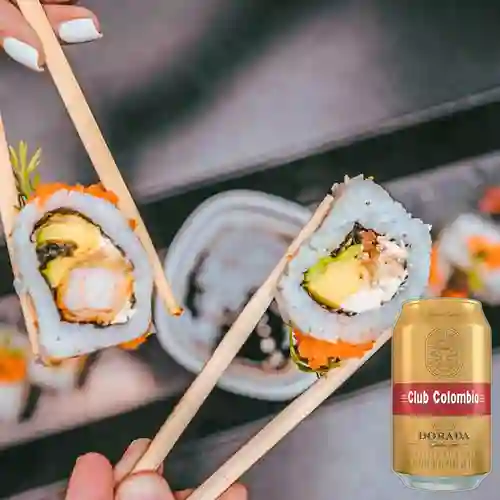 Combo Philadelphia Roll + Club col. Dorada Lta 330ml