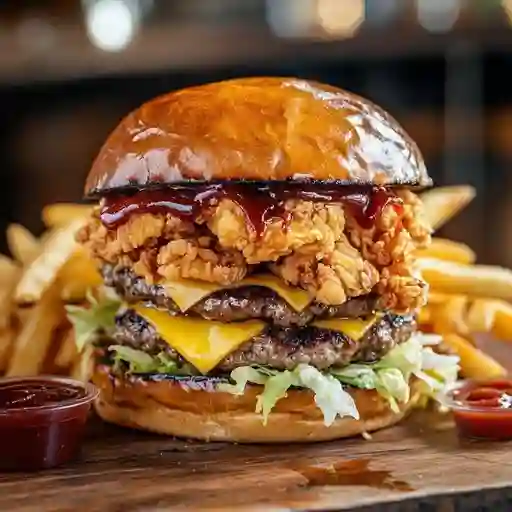 Hamburguesa Doble Pollo Valles Este