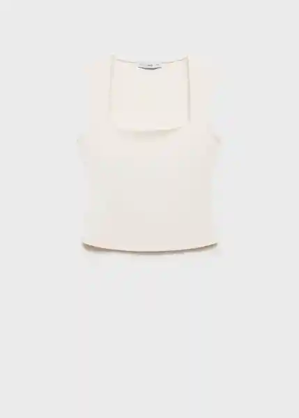 Top Rayo Off White Talla L Mujer Mango