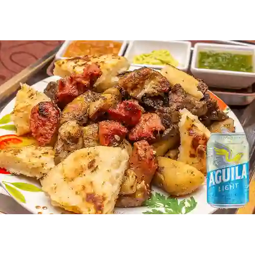 Combo Picada Personal 4 Carnes + Aguila Light Lata 330ml