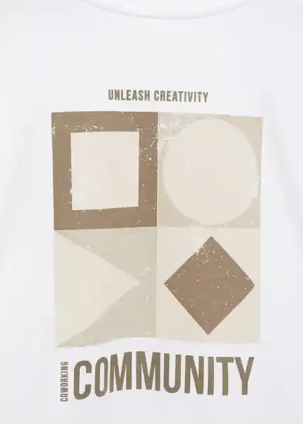 Camiseta Unleash Off White Talla 12 Niños Mango