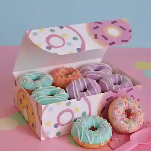 Caja x 8 mini donas decoradas