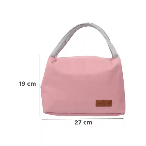 Lonchera Rectangular Lisa Serie Rosa Miniso