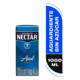 Aguardiente Néctar Azul Sin Azucar x 1000 ml