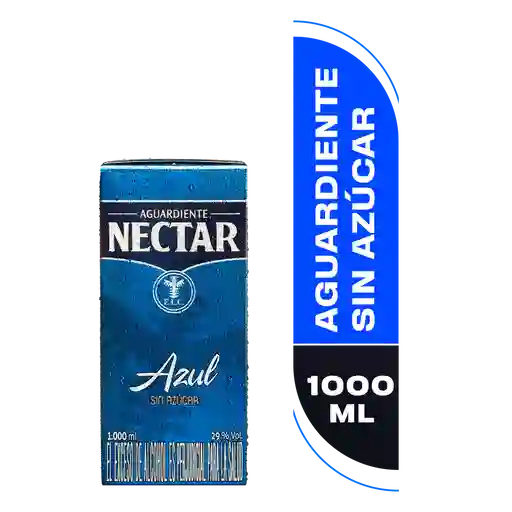 Aguardiente Néctar Azul Sin Azucar x 1000 ml