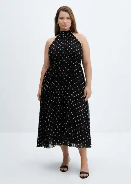 Vestido Adela Negro Talla 26 Mujer Mango