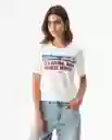 Camiseta Graphic Femenino Crudo Pristino Claro TS Chevignon