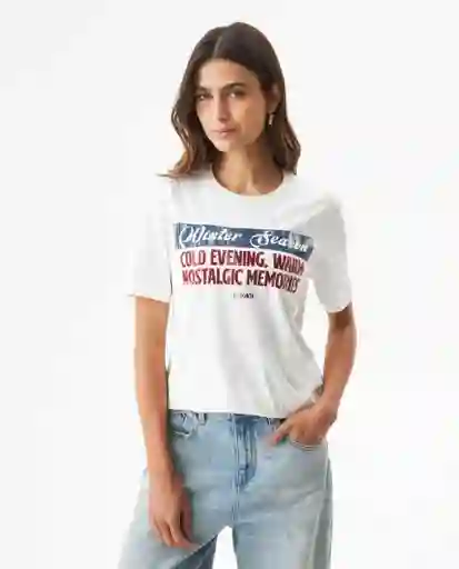 Camiseta Graphic Femenino Crudo Pristino Claro TS Chevignon