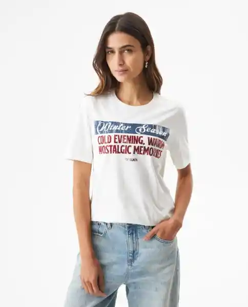 Camiseta Graphic Femenino Crudo Pristino Claro TS Chevignon