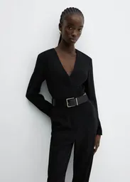 Enterizo Mono Taitai Negro Talla XS Mujer Mango