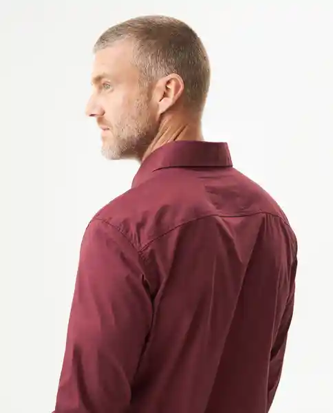 Camisa Carbón Pocket Rojo Uva Ultraoscuro Talla M Chevignon