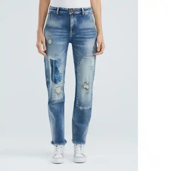 Jean High Cosmo Shigh Rise Her Mujer Azul Talla 8 Chevignon