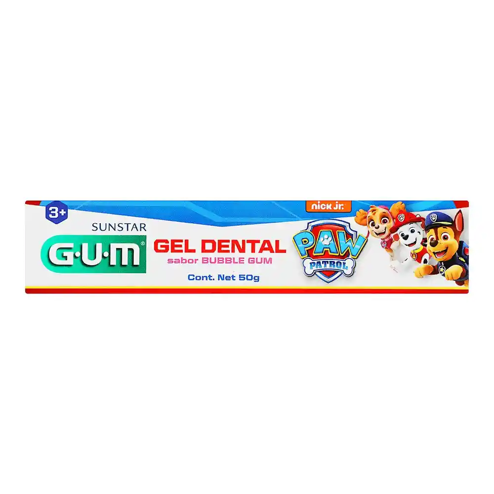 Gum Gel Dental Paw Patrol para Niños Sabor Bubble