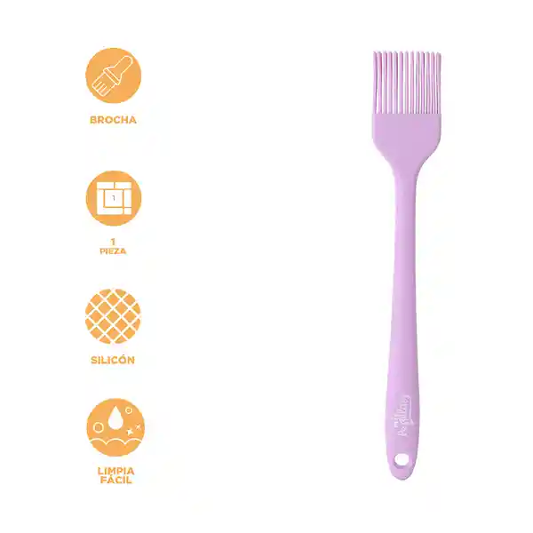 Cepillo Pequeño de Silicona Serie Mis Pastelitos Morado Miniso
