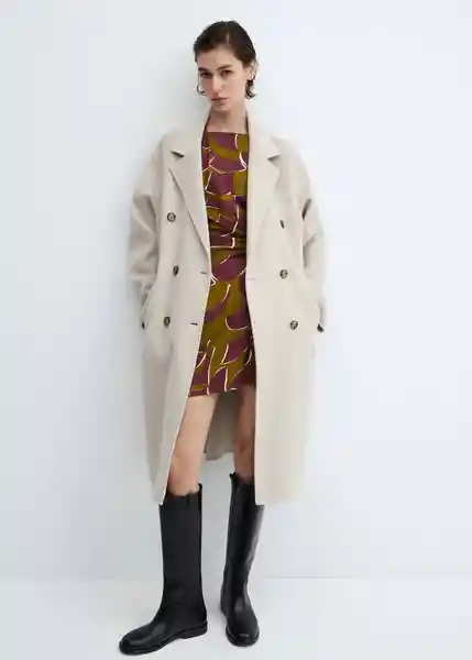 Vestido Madie Burdeos Talla S Mujer Mango