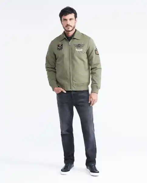 Chaqueta Aviator Masculino Verde Miliciano Oscuro XXL Chevignon