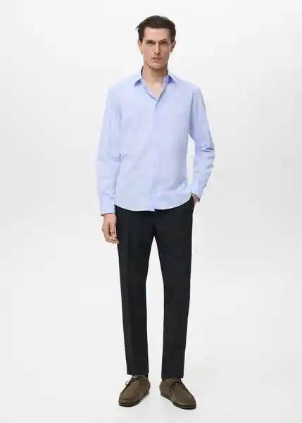 Camisa Play1 Celeste Talla S Hombre Mango